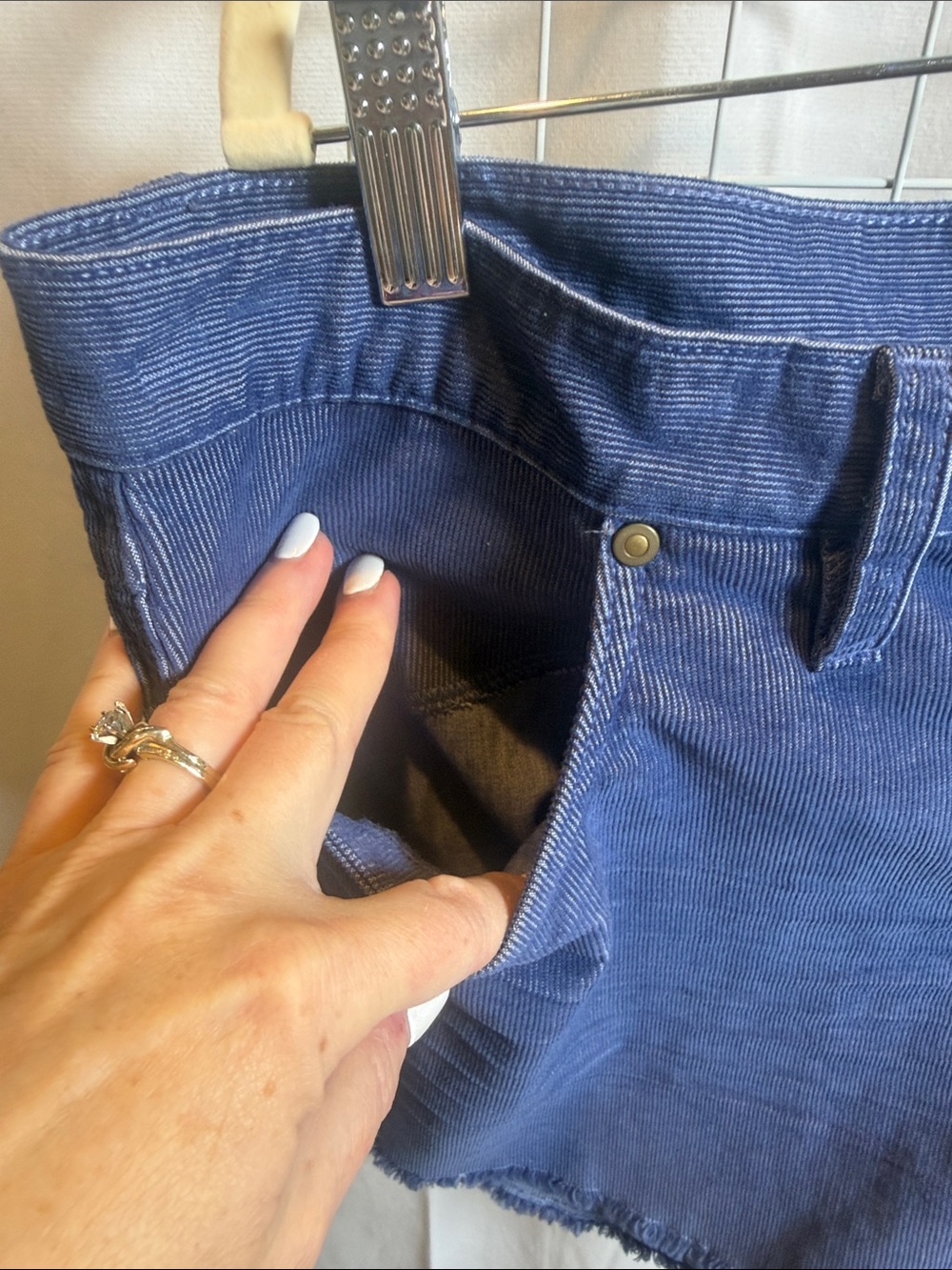 Carve Designs Blue corduroy Cutoff Shorts 12 - Picture 4 of 8
